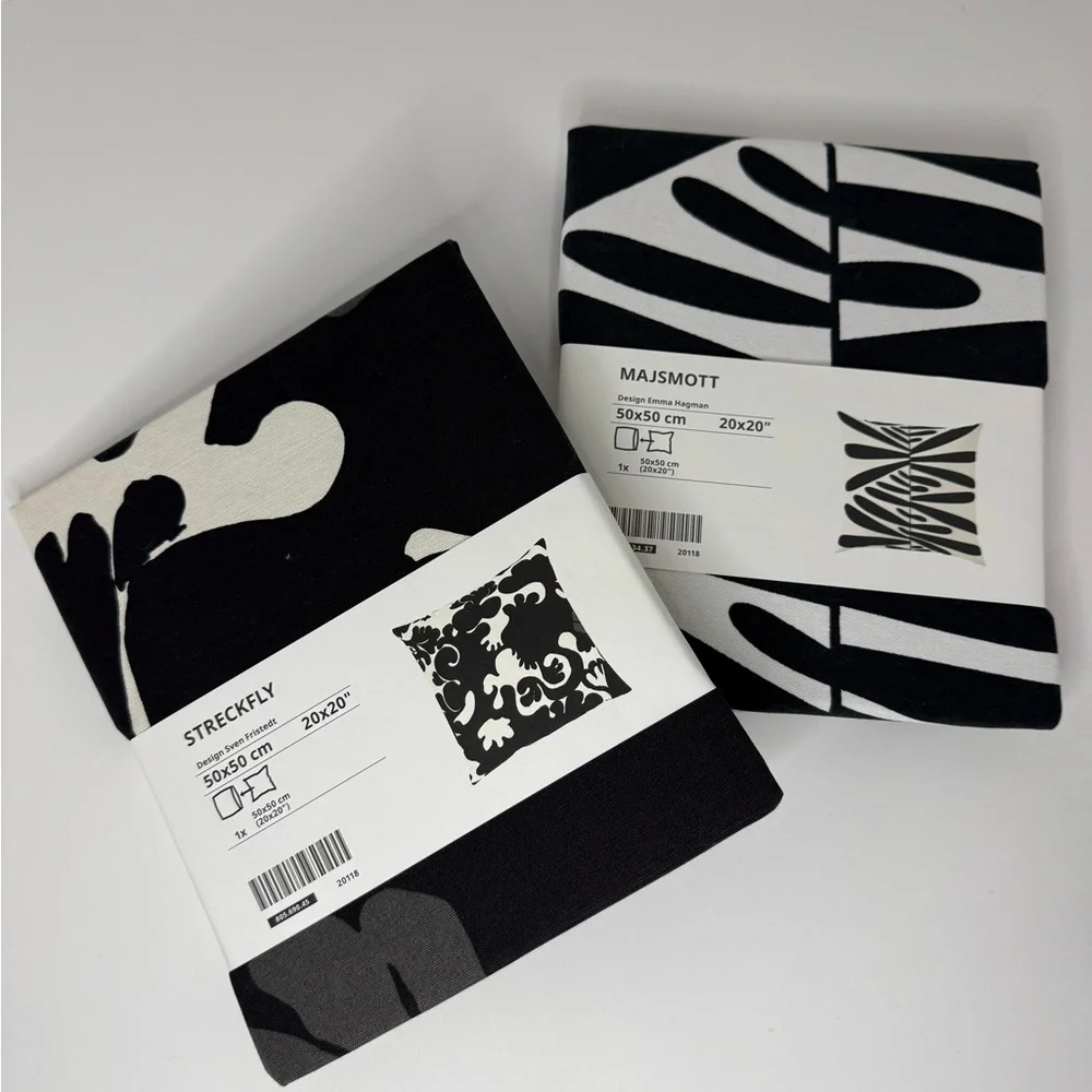 IKEA Black and White Pillow Cover